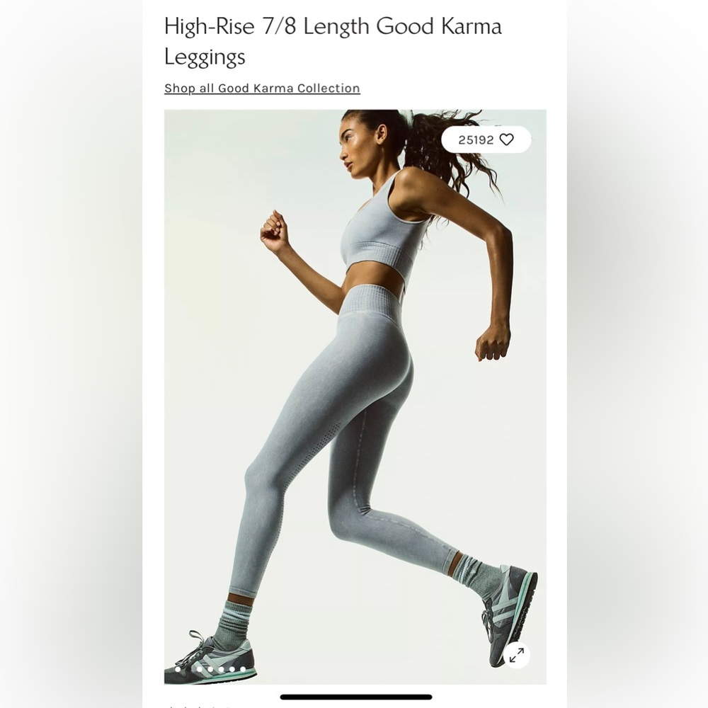 FP Movement by Free People Light Gray High-Rise 7/8 Good Karma Leggings